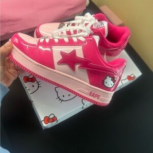 BAPE x Hello Kitty Pink Bapestas
